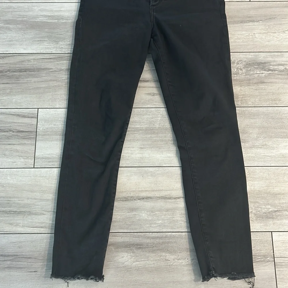 Abercrombie high rise super skinny ankle jeans in black size 28
